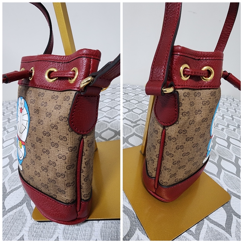 Gucci Doraemon x Gucci Coated Canvas Bucket Bag Mini - Picture 7 of 15